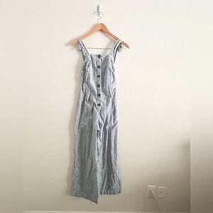 Japna Blue and White Pinstripe Jumpsuit Overalls